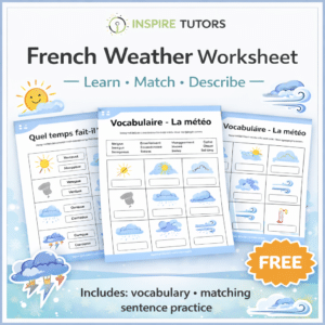 Preview of the French Weather worksheet