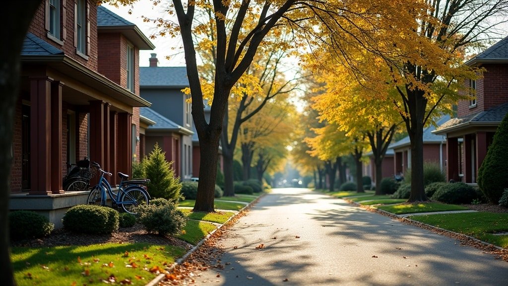 After-School French and Spanish Tutoring in Ontario 8 A quiet Ontario suburban street with maple trees in autumn