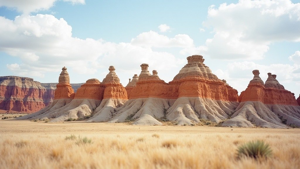 Alberta Badlands hoodoo rock formations near Drumheller