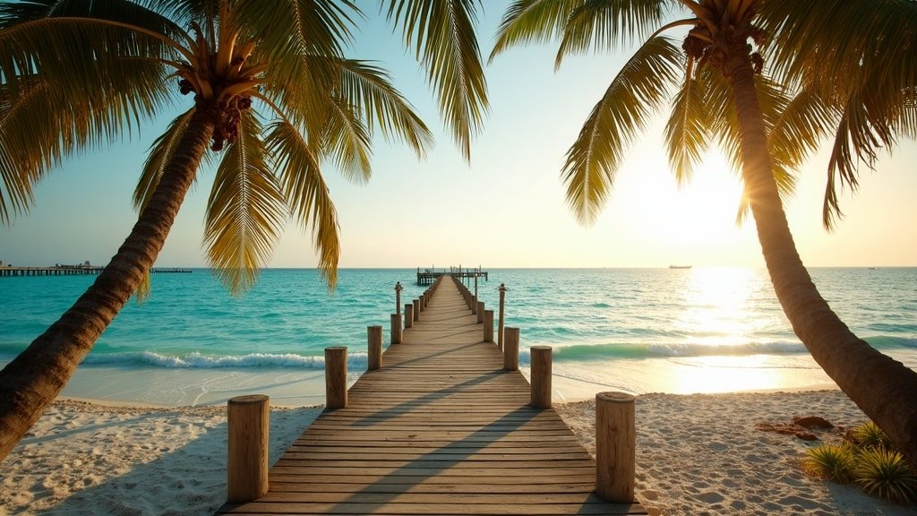 Florida FTC-PEP for Language Tutoring — What the Electives Path Actually Covers (2026) 5 A handheld shot of a Florida Keys pier framed by palm trees at sunset