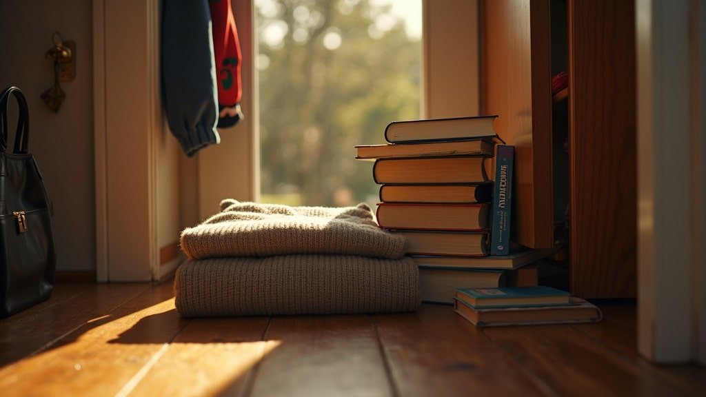 Dufferin-Peel Catholic French Immersion: What to Know Before You Apply 2 A folded school sweater, French picture books, and a packed lunch bag by a front door