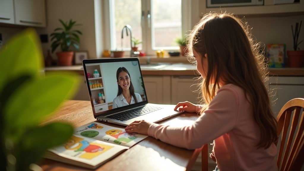 Best Spanish Tutoring for Kids in Canada: 8 Real Options, Compared Honestly 1 A child on a video call with an online Spanish tutor, one of several options for the best Spanish tutoring for kids in Canada