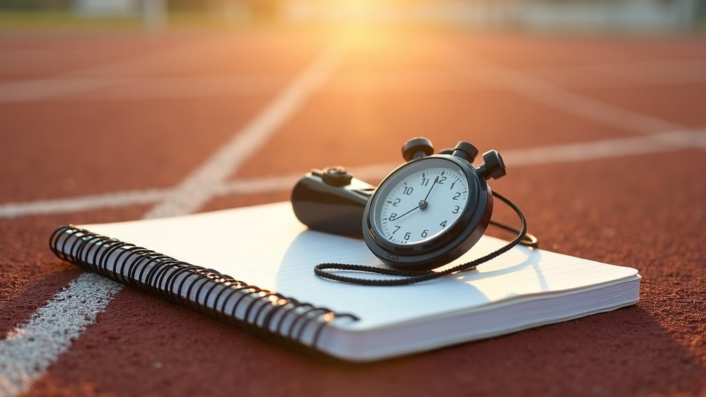 The NCAA Homeschool Language Loophole 2 A stopwatch resting on a blank notebook on a running track